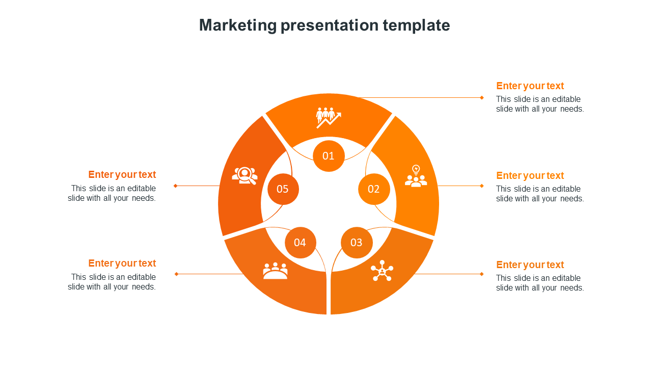 marketing presentation template-orange